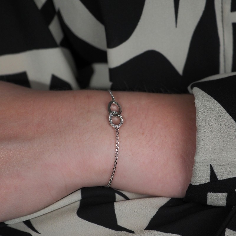 Bracelet femme fantaisie Carador  en argent et oxydes de zirconium