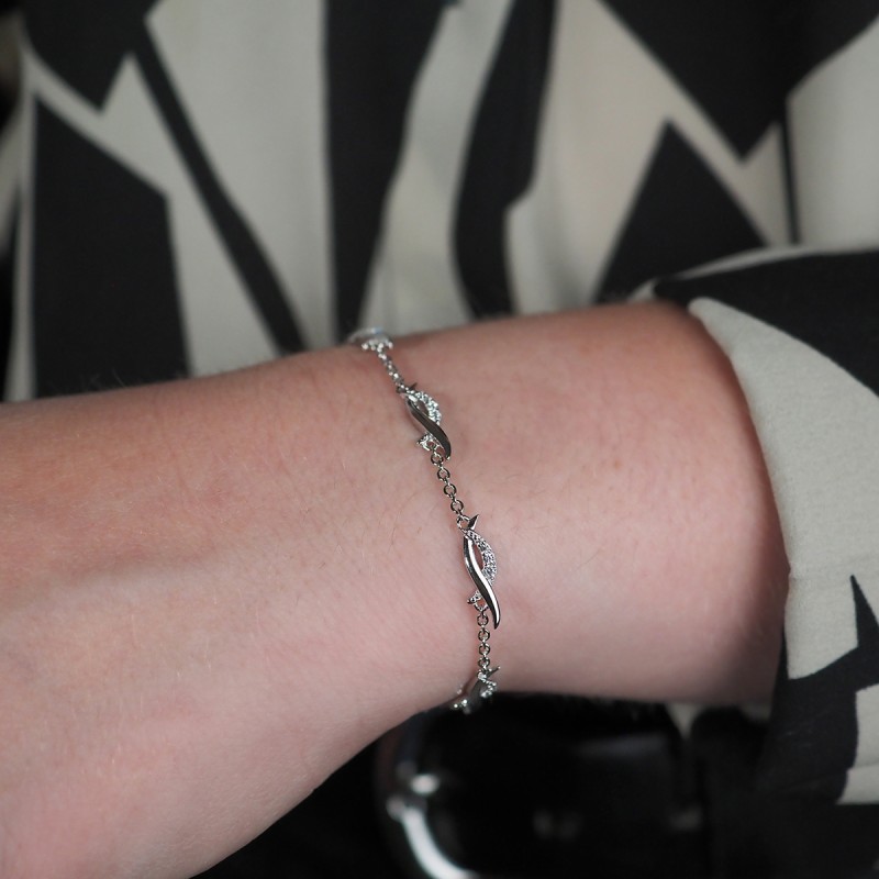 Bracelet femme fantaisie Carador en argent et oxydes de zirconium