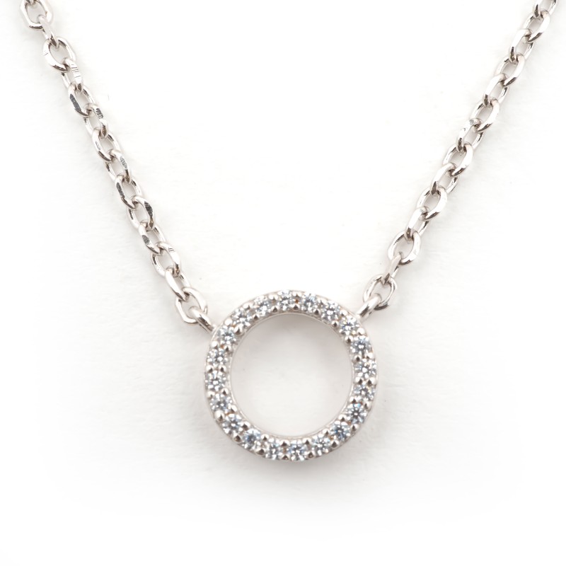 Collier femme Carador en  argent 925/000 et oxydes de zirconium motif cercle