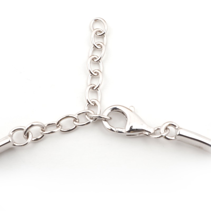 Bracelet rigide femme carador en argent avec oxydes de zirconium