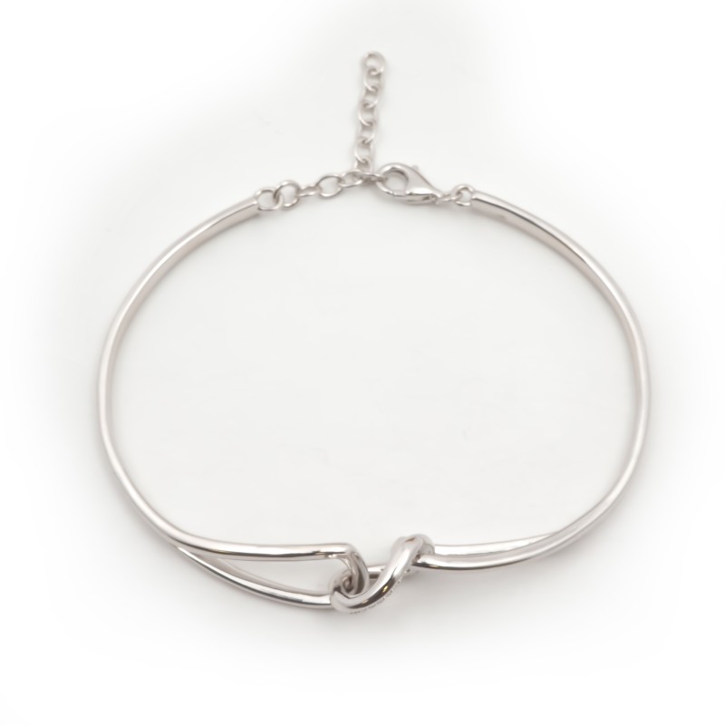 Bracelet rigide femme carador en argent avec oxydes de zirconium