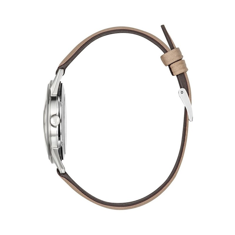 Montre Lip Himalaya bracelet cuir beige et cadran gris