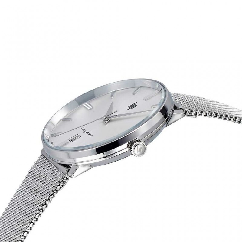 Montre mixte LIP Dauphine argenté bracelet maille milanaise