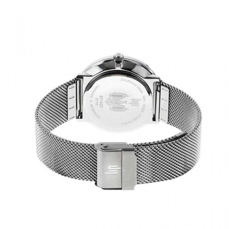 Montre mixte LIP Dauphine argenté bracelet maille milanaise