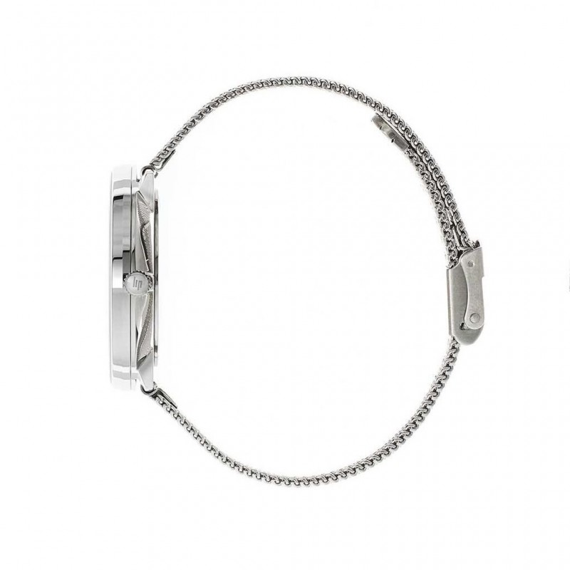 Montre mixte LIP Dauphine argenté bracelet maille milanaise