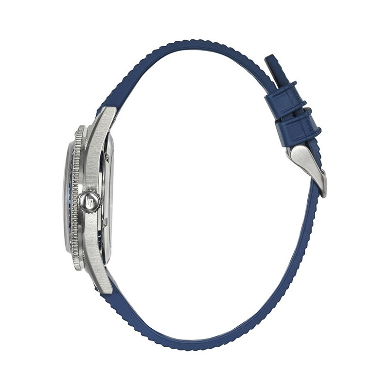 Montre Homme LIP Nautic 3 automatique cadran et lunette bleus avec détails oranges