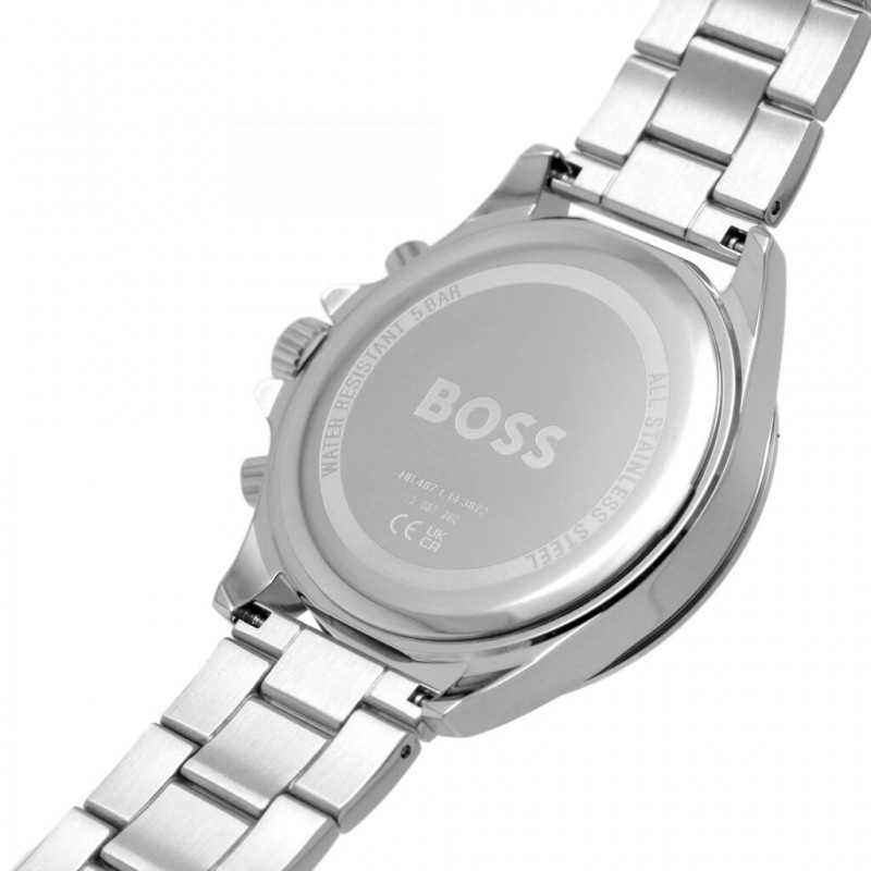 Montre Hugo Boss Troper en acier argenté et cadran bleu