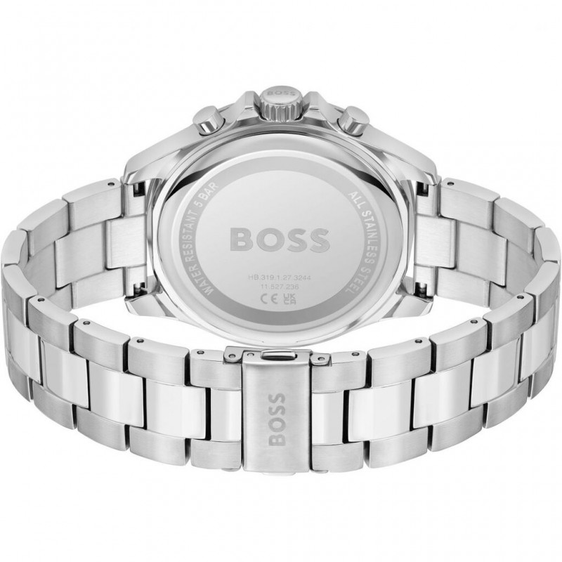 Montre Hugo Boss Troper en acier argenté et cadran bleu