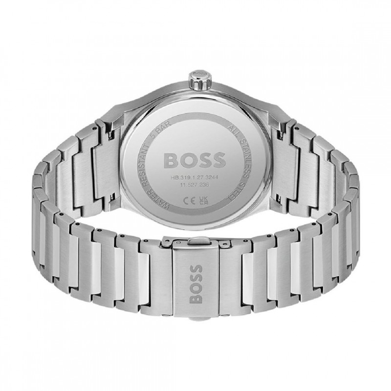 Montre Hugo Boss Candor en acier argenté et cadran vert