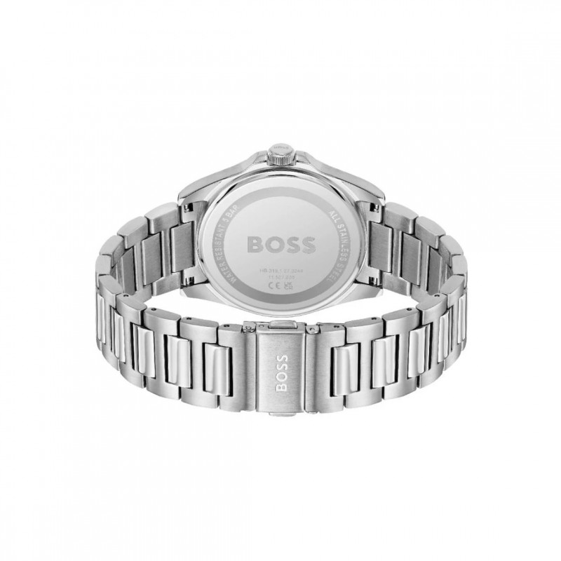 Montre Hugo Boss Strike en acier argenté et cadran bleu clair