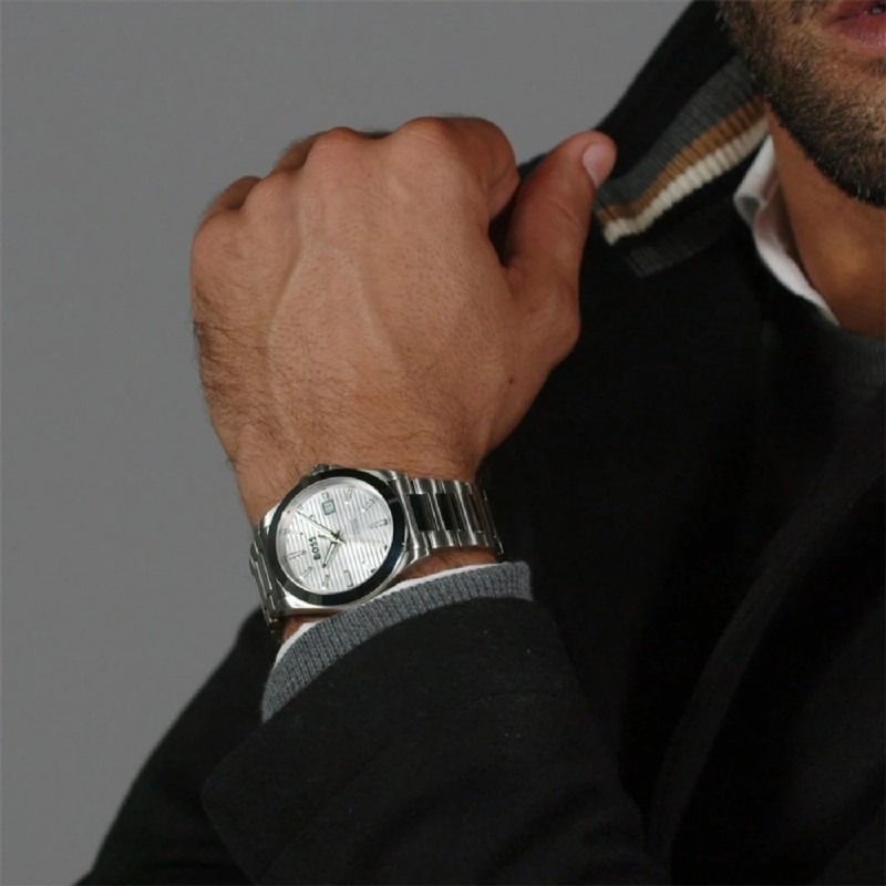 Montre Hugo Boss Strike en acier argenté