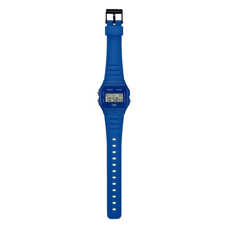 Montre Casio Mixte Timeless bracelet en résine bleu
