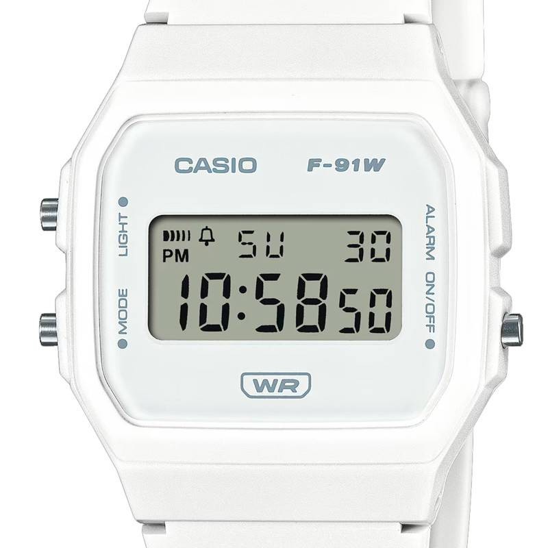 Montre Casio Mixte Timeless bracelet en résine blanc
