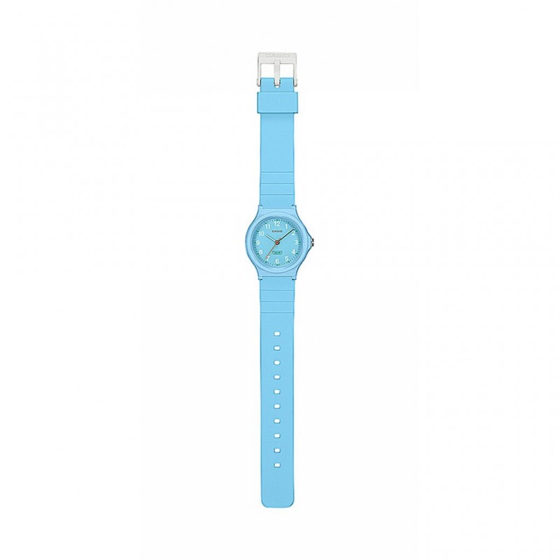 Montre Casio Timeless ronde en résine bleu