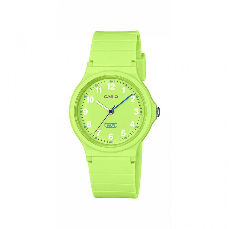 Montre Casio Timeless ronde en résine verte