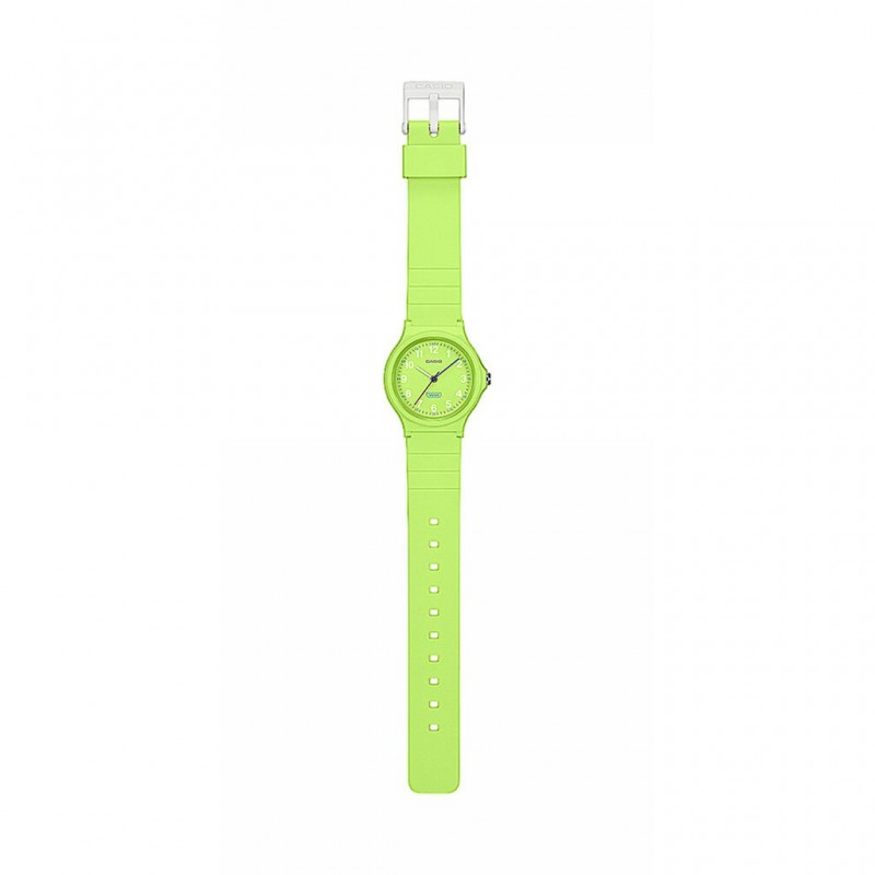 Montre Casio Timeless ronde en résine verte