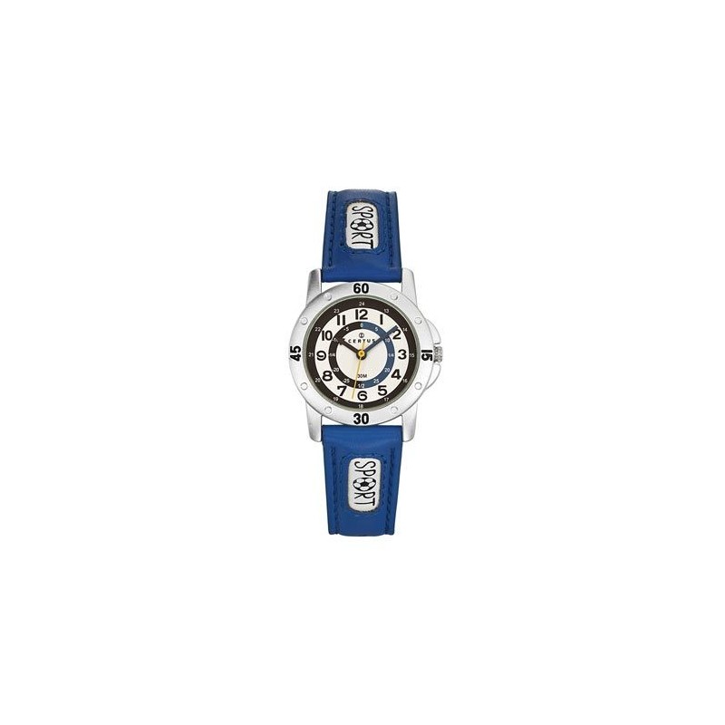 Montre Certus Junior éducative garçon cuir bleu