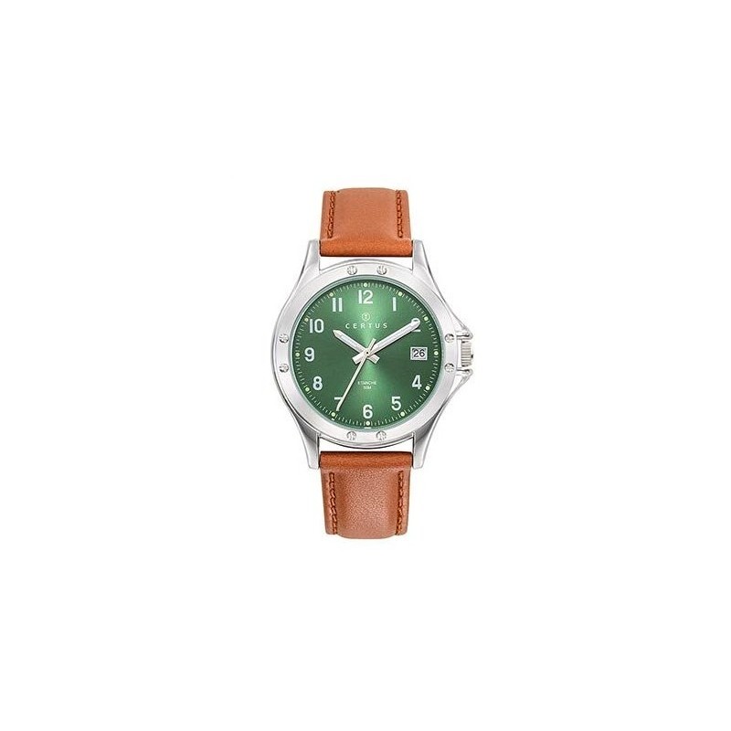 Montre Certus homme Bracelet en cuir marron Multifonction
