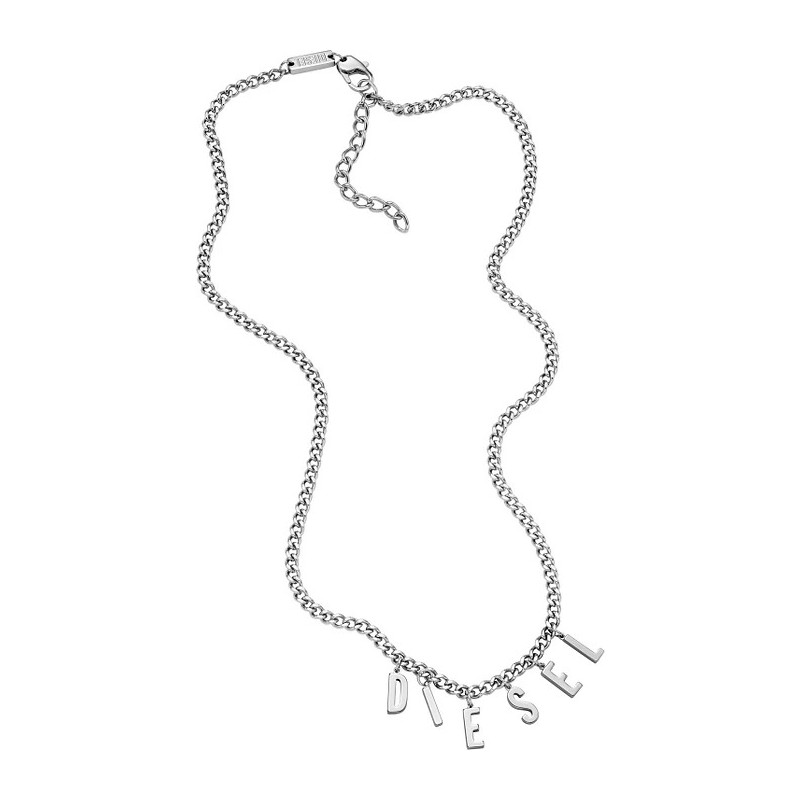 Collier Mixte Diesel en acier argenté