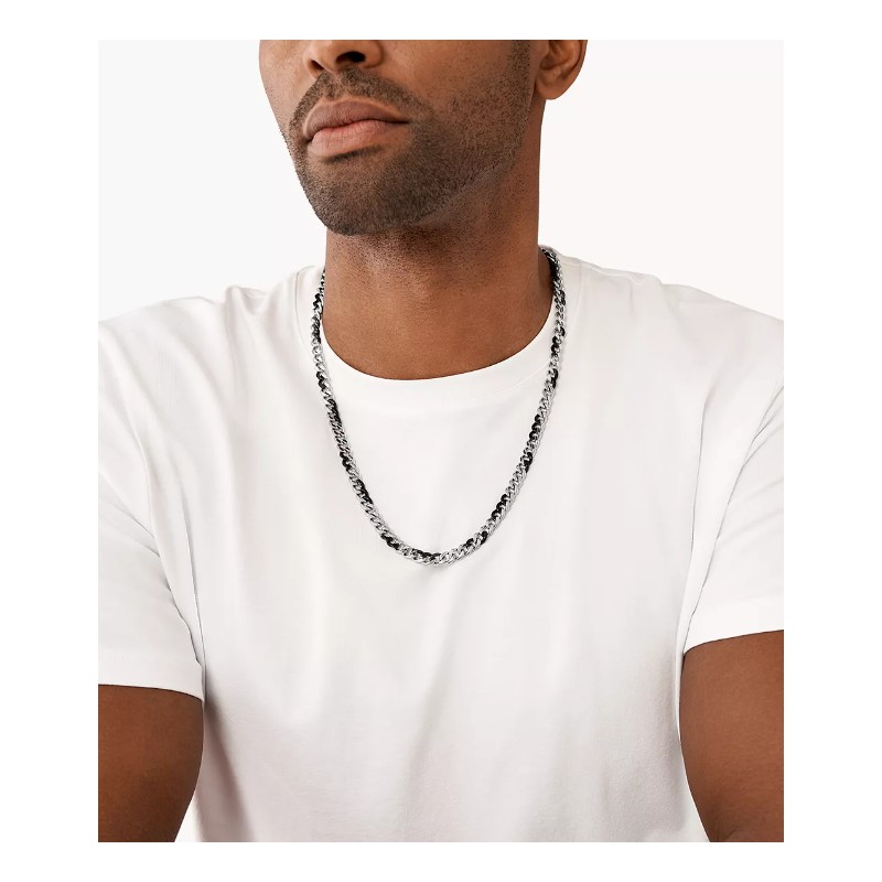 Collier Mixte Diesel bicolore en acier