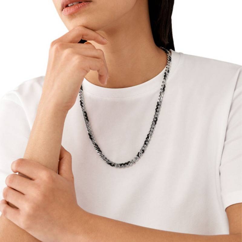 Collier Mixte Diesel bicolore en acier