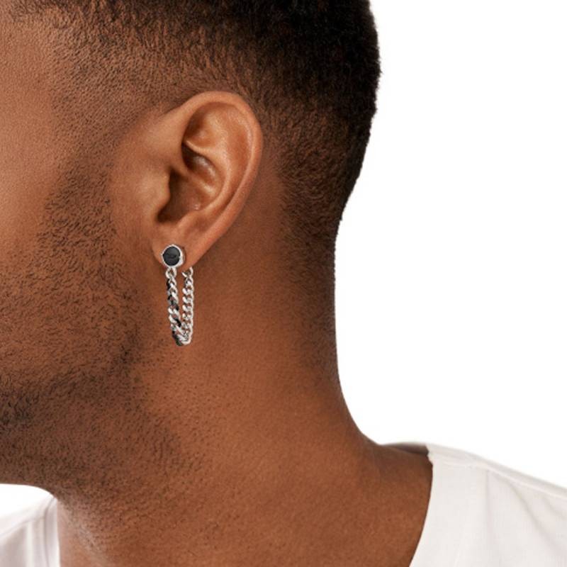 Boucle d'oreille Diesel Mixte en acier bicolore