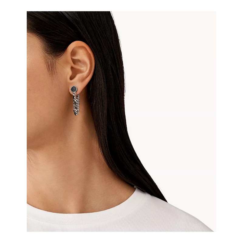 Boucle d'oreille Diesel Mixte en acier bicolore