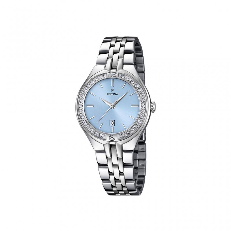Montre Festina Mademoiselle en Acier Argenté et cadran bleu