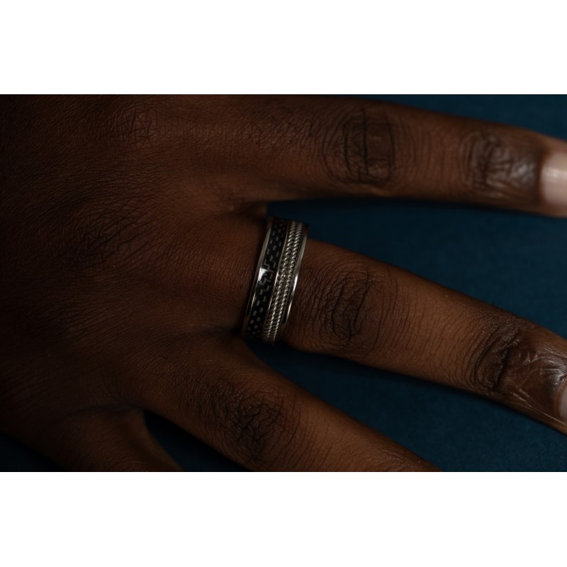 Bague Julius Homme Phebus en Acier