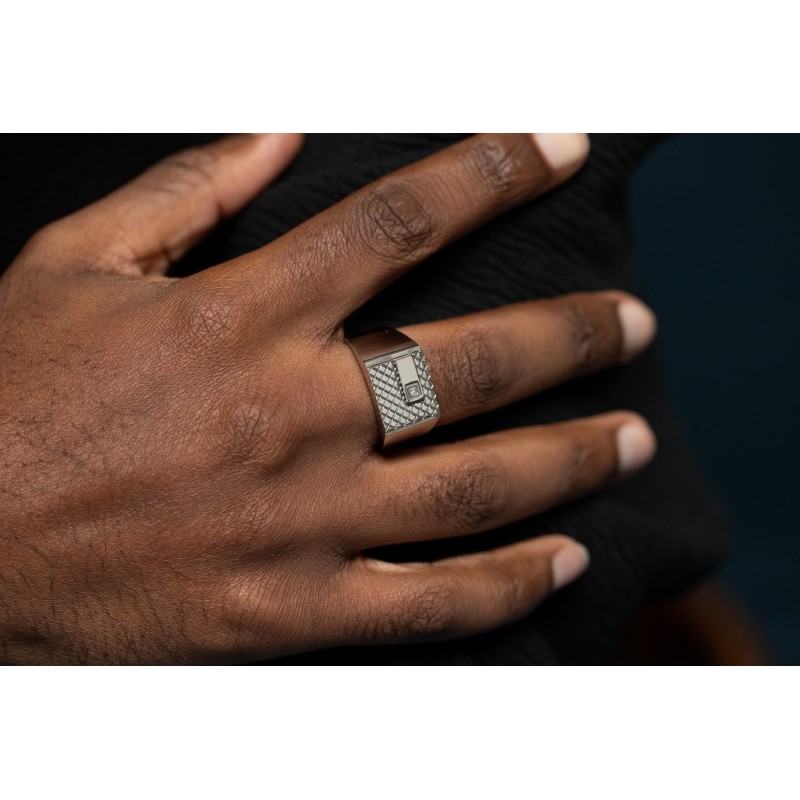 Bague Balthazar Homme Phebus en Acier