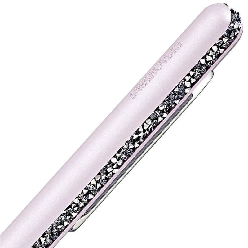 Stylo à bille Swarovski laqué rose et cristaux