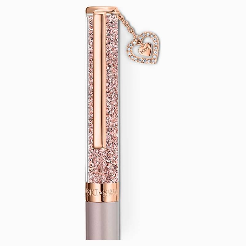 Stylo à bille Swarovski Crystalline Rose avec cœur