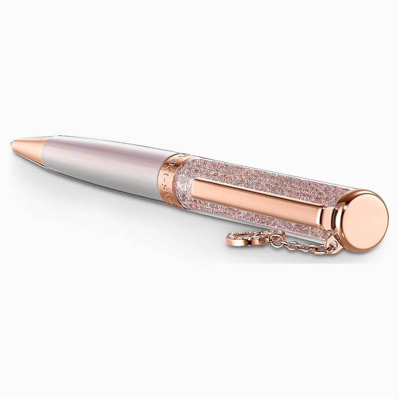 Stylo à bille Swarovski Crystalline Rose avec cœur
