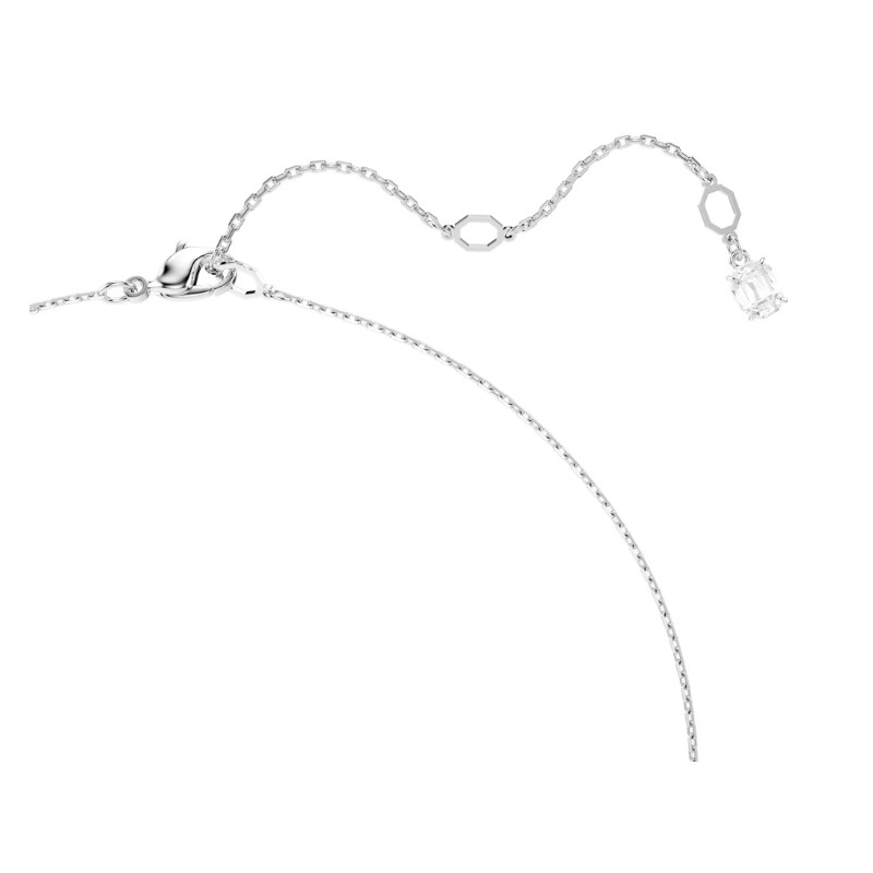 Collier femme Swarovski Hyperbola métal argenté et torsade avec cristaux blancs