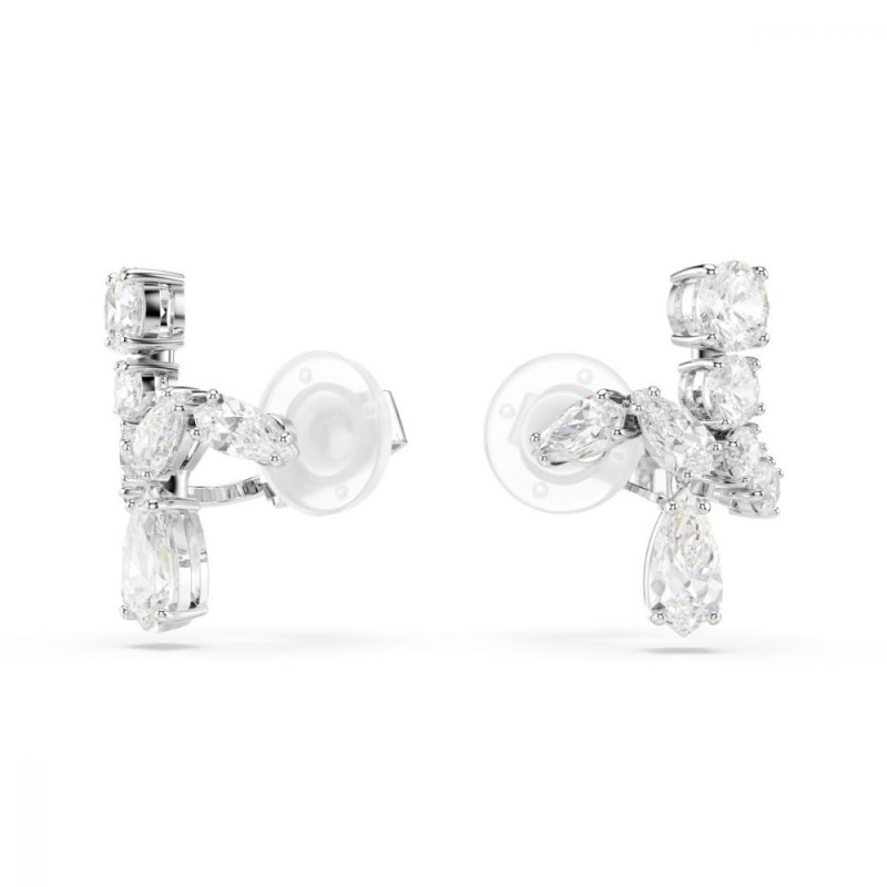Boucles d'oreilles Femme Swarovski Matrix en métal argenté et oxydes