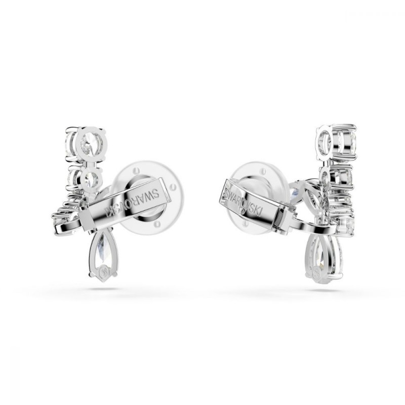 Boucles d'oreilles Femme Swarovski Matrix en métal argenté et oxydes