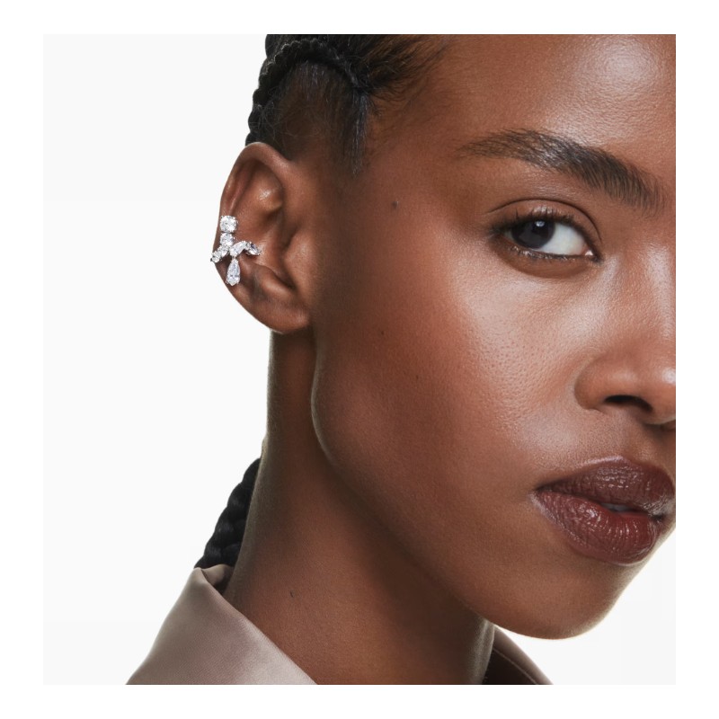 Boucles d'oreilles Femme Swarovski Matrix en métal argenté et oxydes