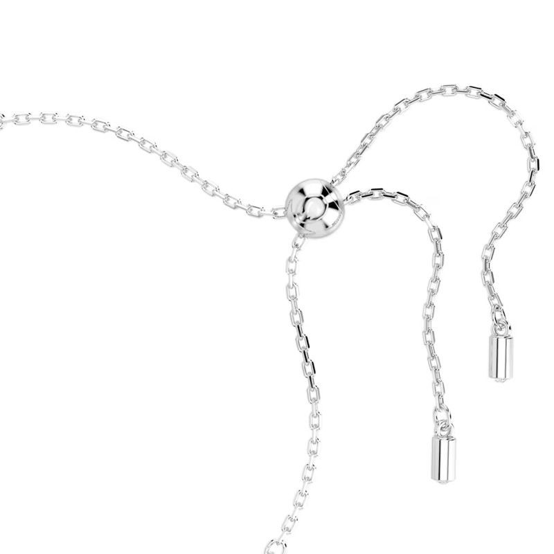 Bracelet Femme Swarovski Matrix en métal argenté avec perles de cristal et oxydes