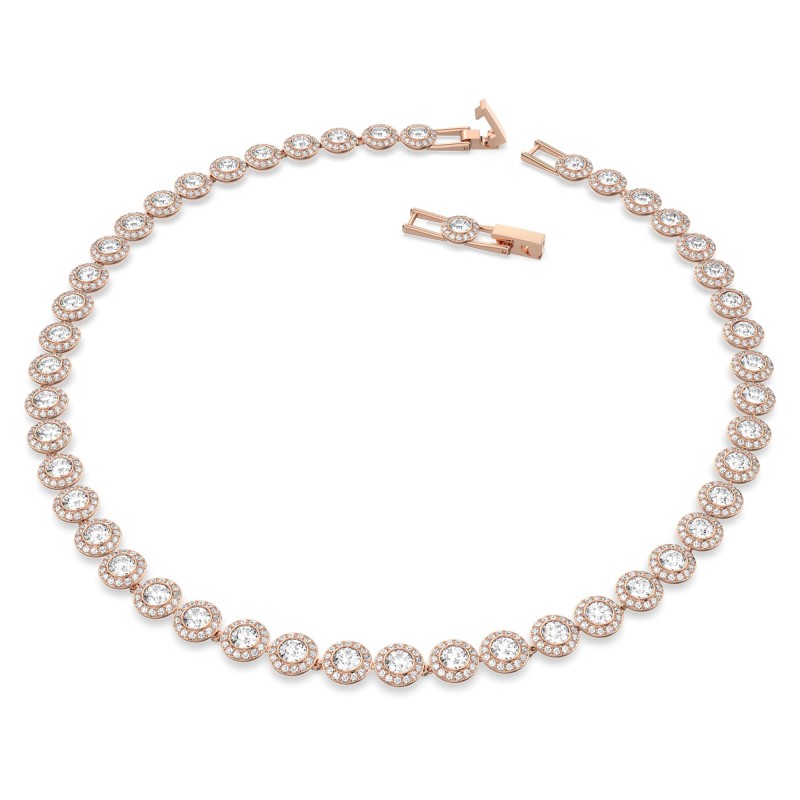 Collier femme Swarovski Tennis placage ton or rose avec cristaux