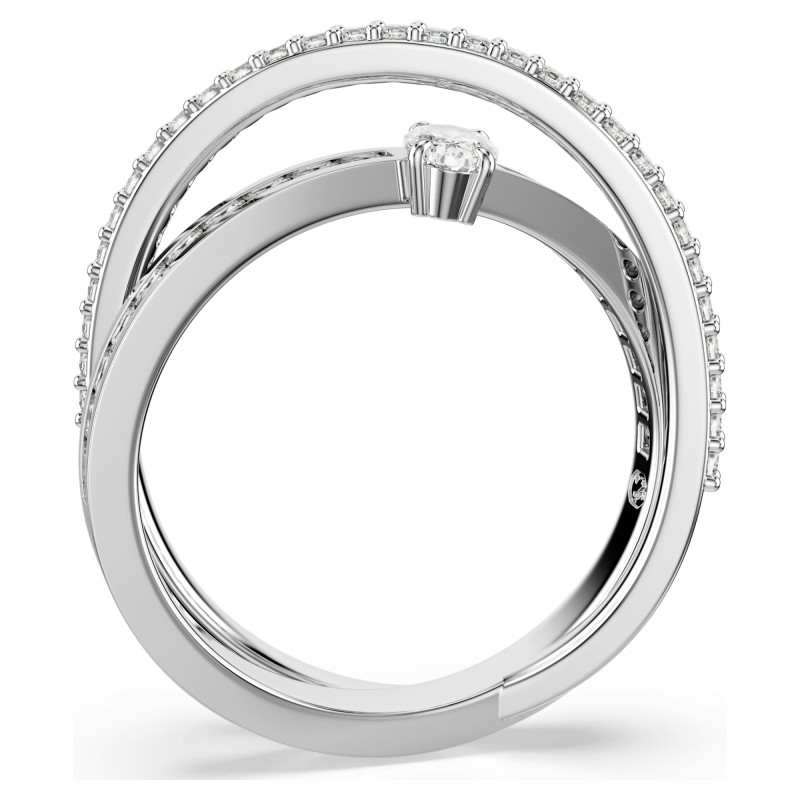 Bague Femme Swarovski Hyperbola en métal argenté et oxydes