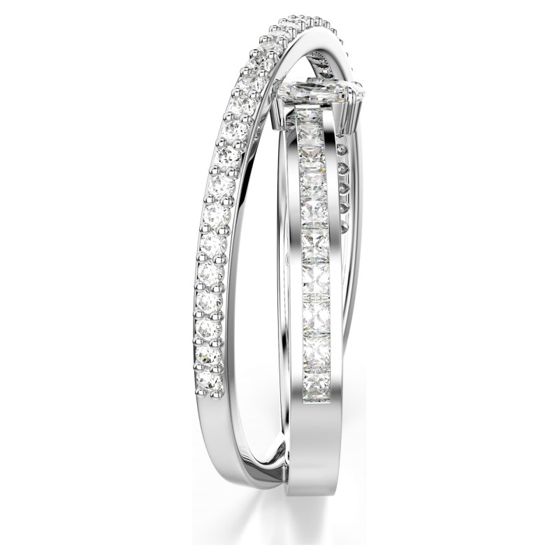 Bague Femme Swarovski Hyperbola en métal argenté et oxydes