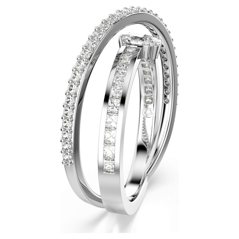 Bague Femme Swarovski Hyperbola en métal argenté et oxydes