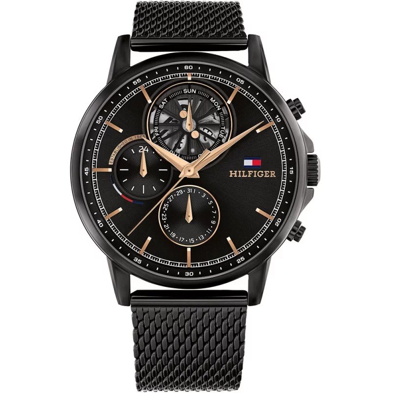 Montre Homme Tommy Hilfiger Noire en Acier