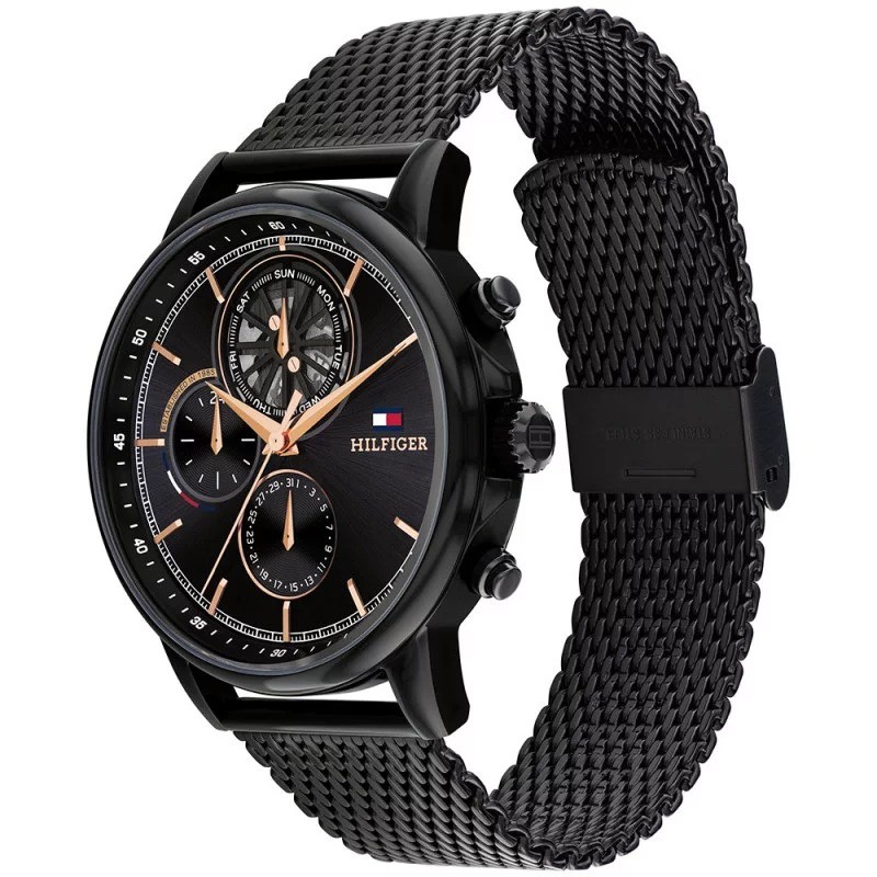 Montre Homme Tommy Hilfiger Noire en Acier