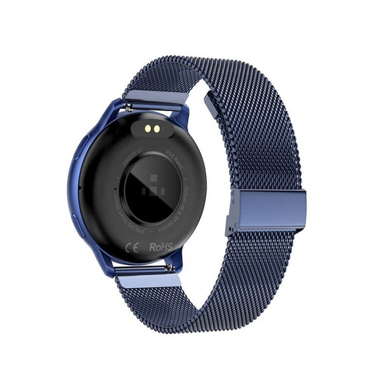 Montre bleue unisexe Tekday acier maille millanaise