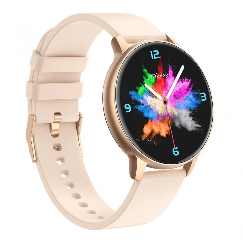 Montre unisexe Tekday silicone beige