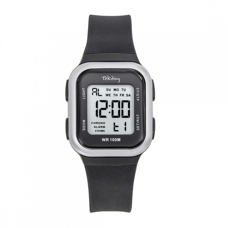 Montre mixte enfant Tekday silicone noir