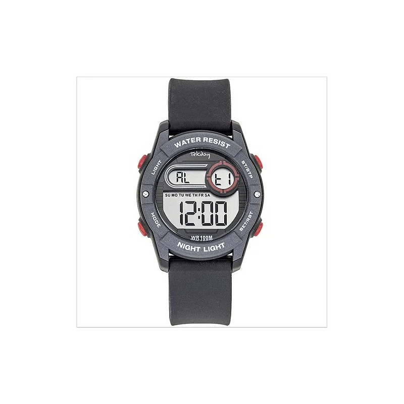 Montre enfant Tekday silicone noir
