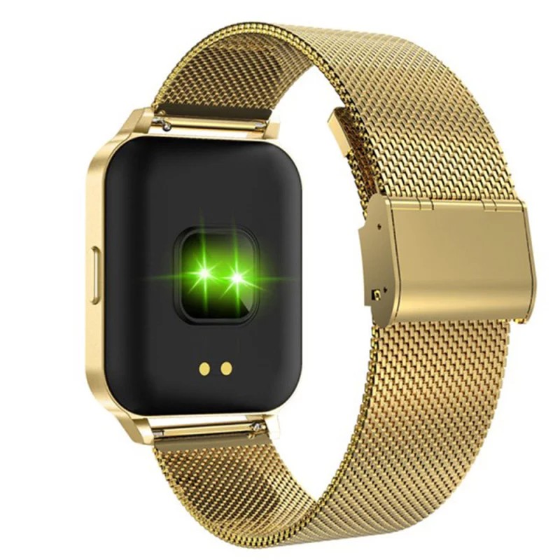 Montre Connectée Femme Smarty2.0 en Acier et PVD Doré