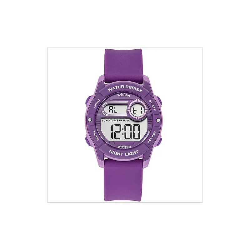 Montre enfant Tekday silicone violet